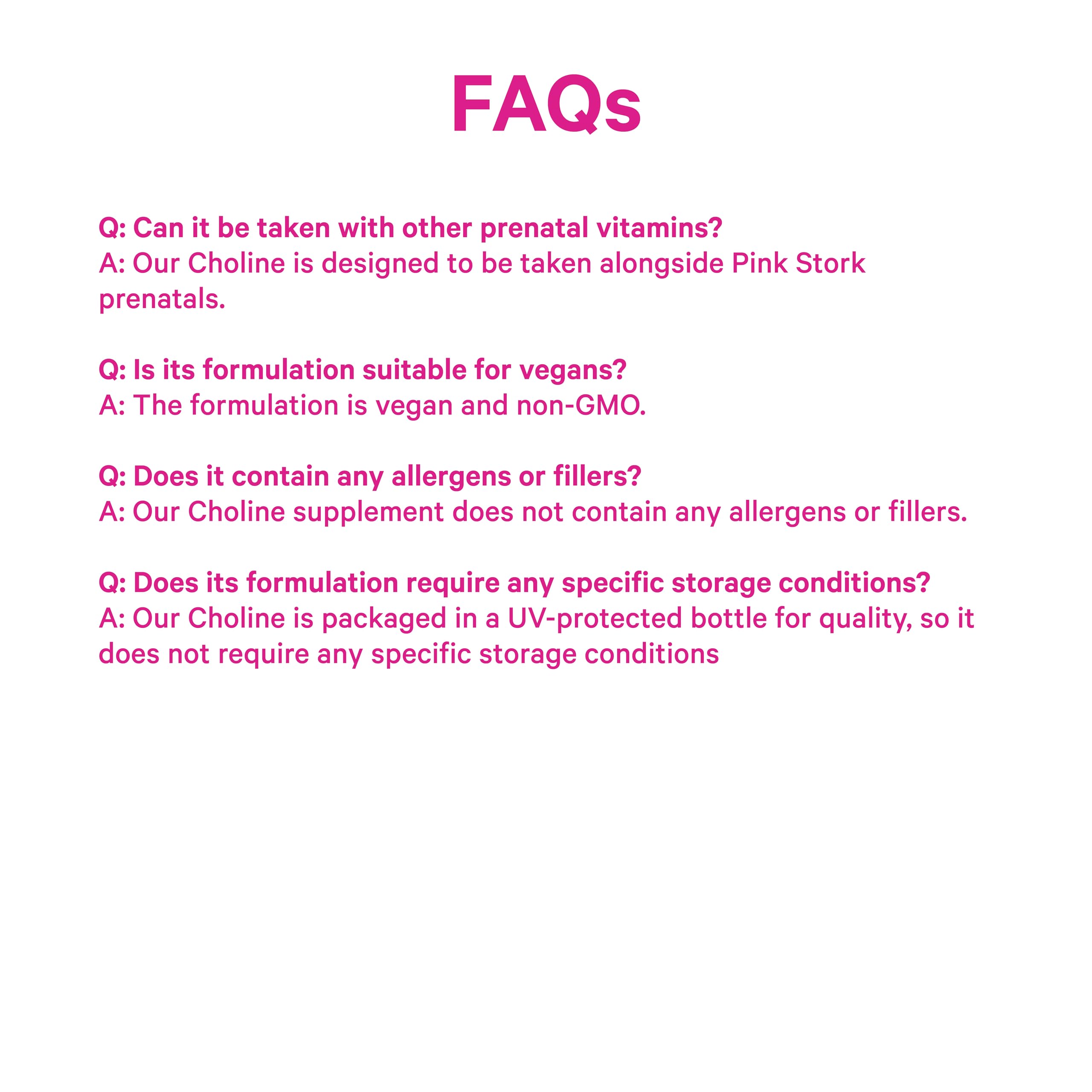 Pink Stork Choline undergoes third-party testing for safety and quality.
