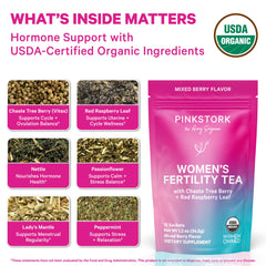 Pink Stork Fertility Tea Vitex chaste tree berry focus