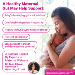 Close-up of Pink Stork Lactation Probiotic label highlighting clean ingredients.
