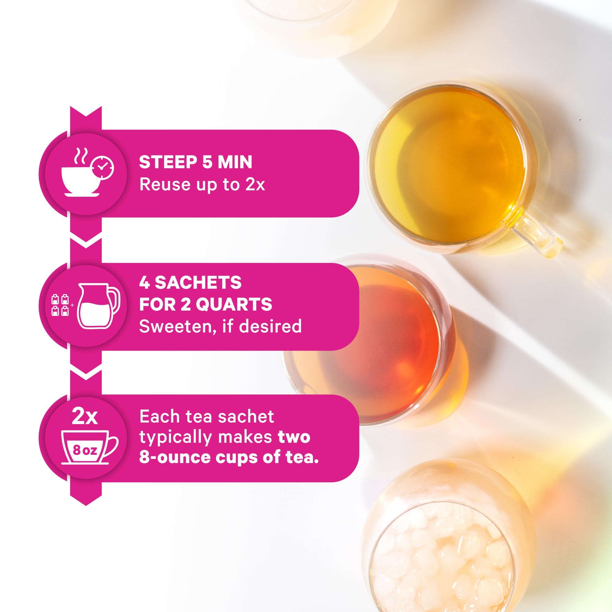 Cup of Pink Stork Organic Fertility Tea steeping with aroma