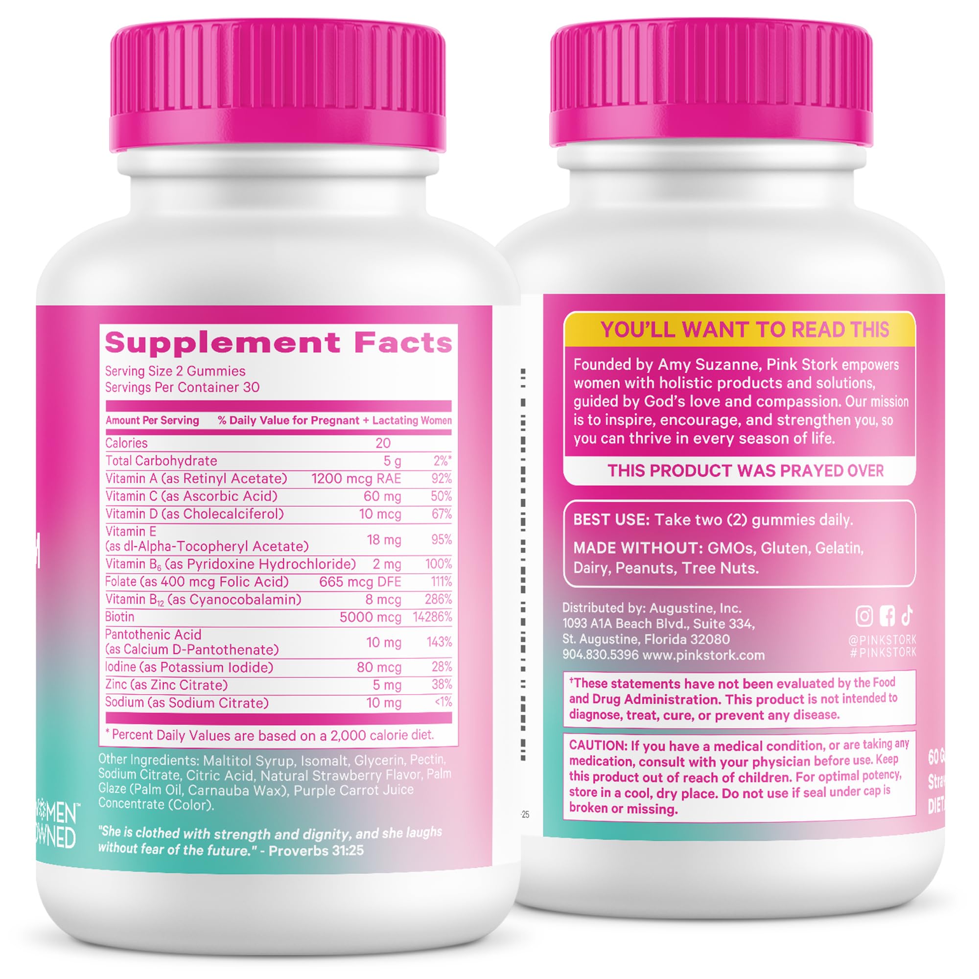 Pink Stork Postpartum Hair Loss Gummies portrait of a mom during fourth trimester