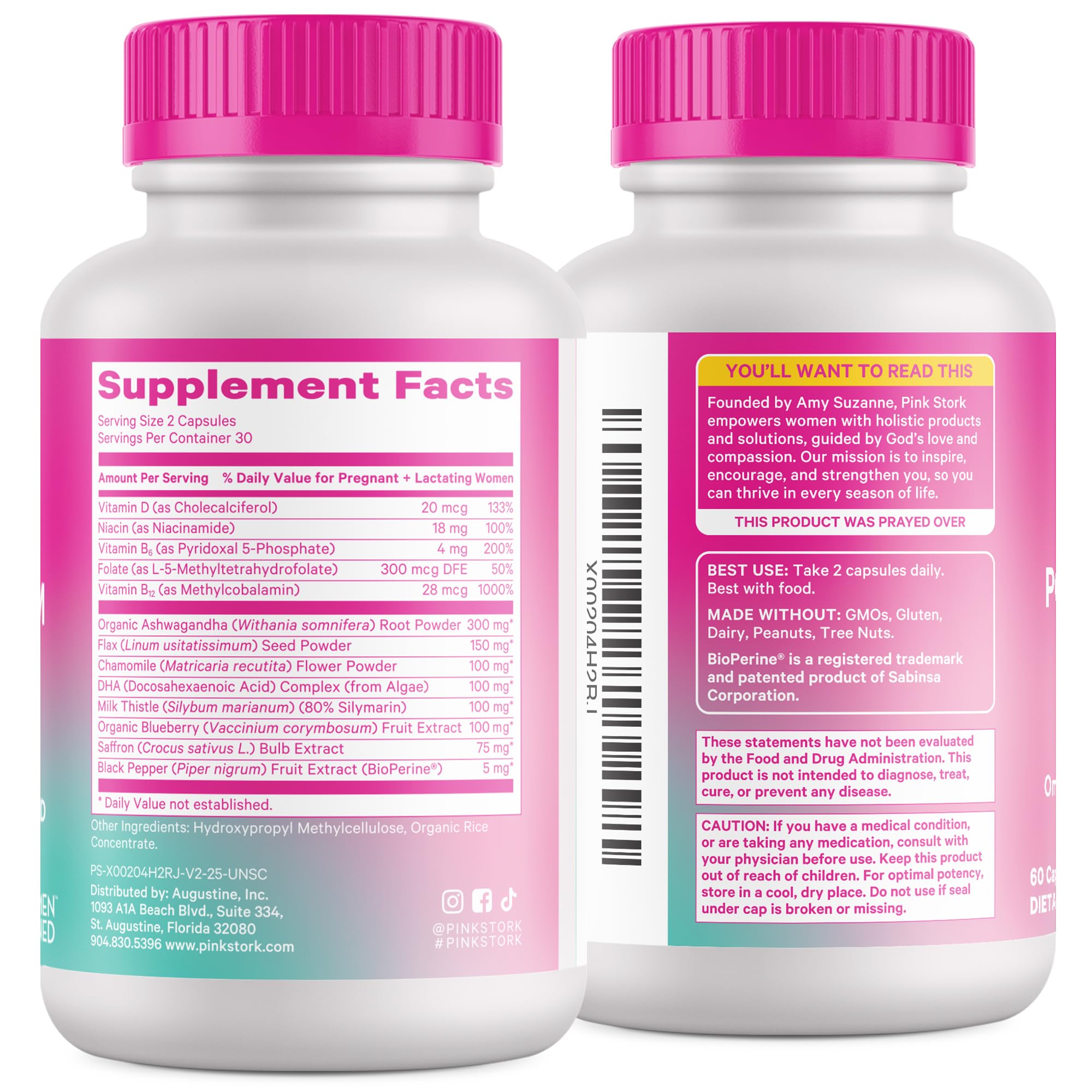 Pink Stork Red Raspberry Leaf image emphasizing women’s health support.