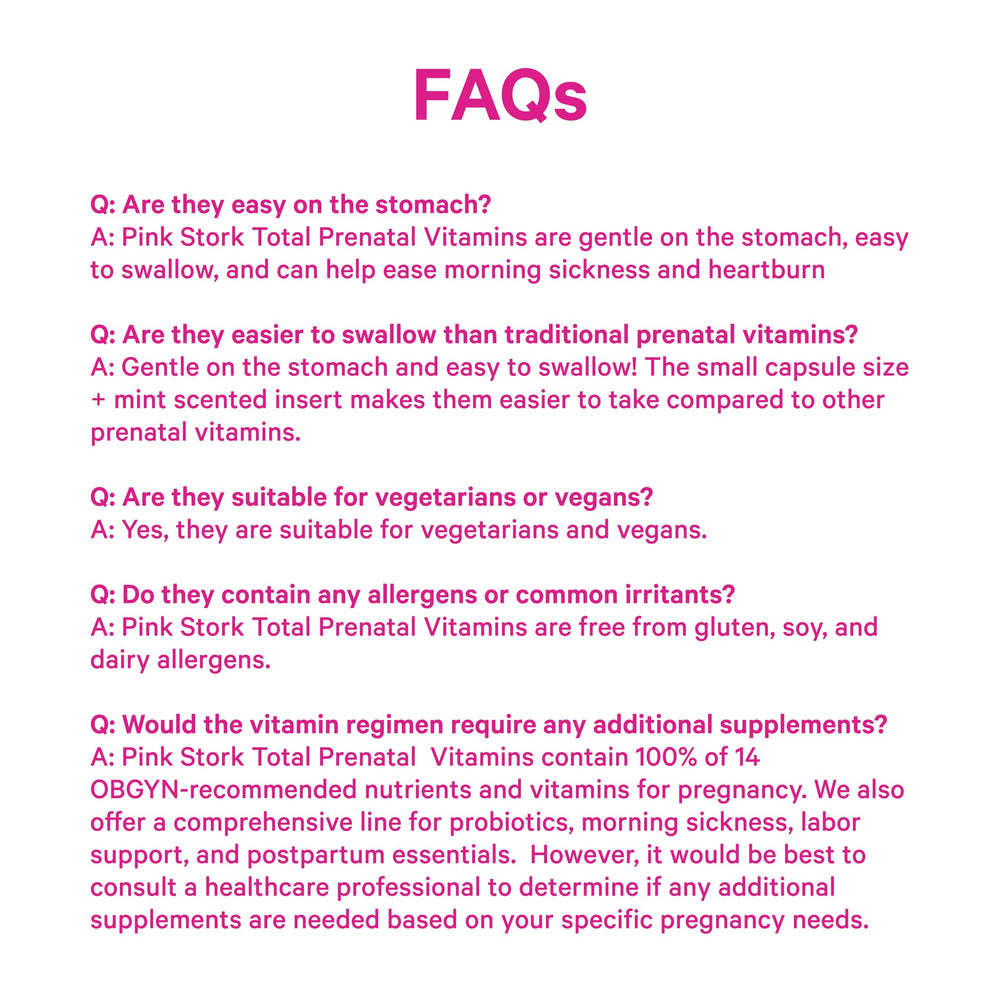 Pink Stork Total Prenatal DHA on-the-go routine illustrates portability.