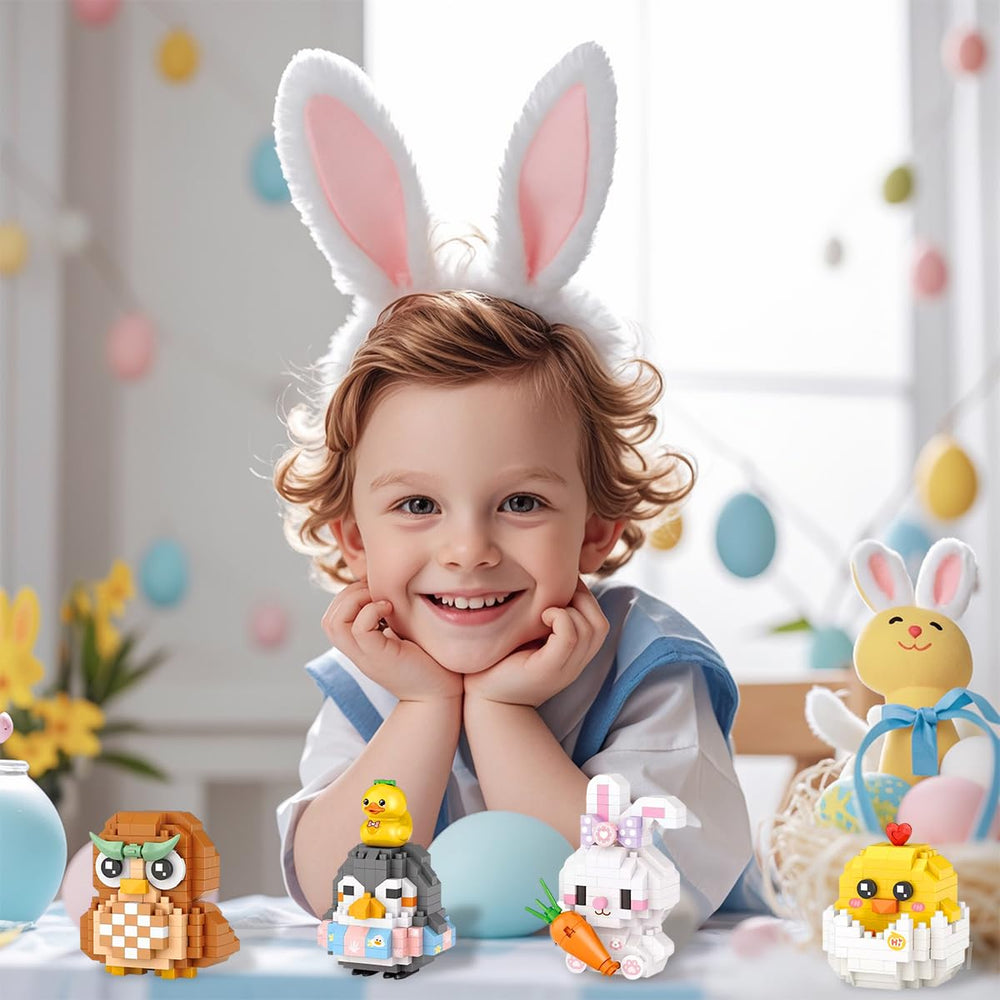 Pinkiwine Easter blocks set, 150–180 pieces per style for balanced challenge