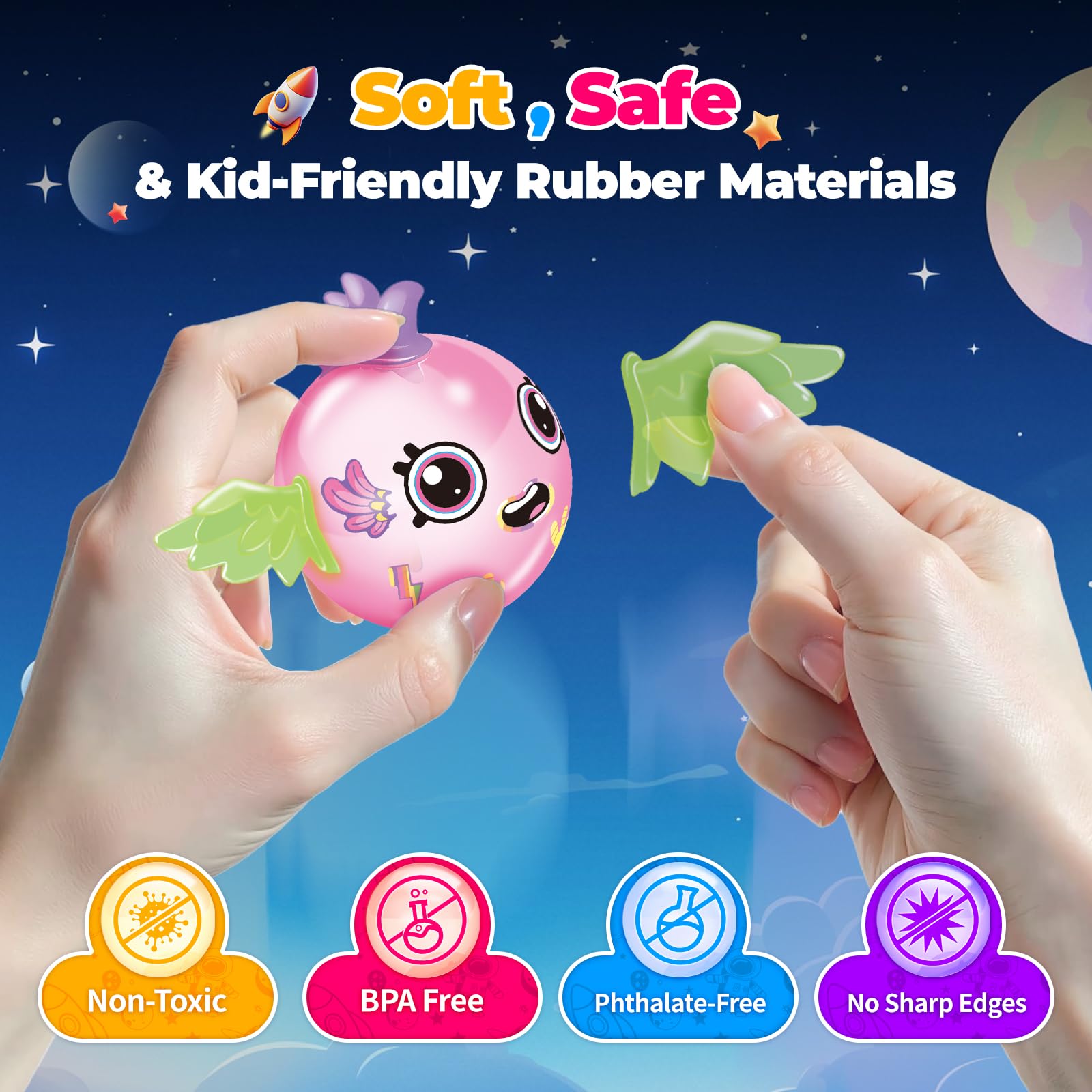PINSHILE Balloon Pals Monster design brings friendly space creatures to life