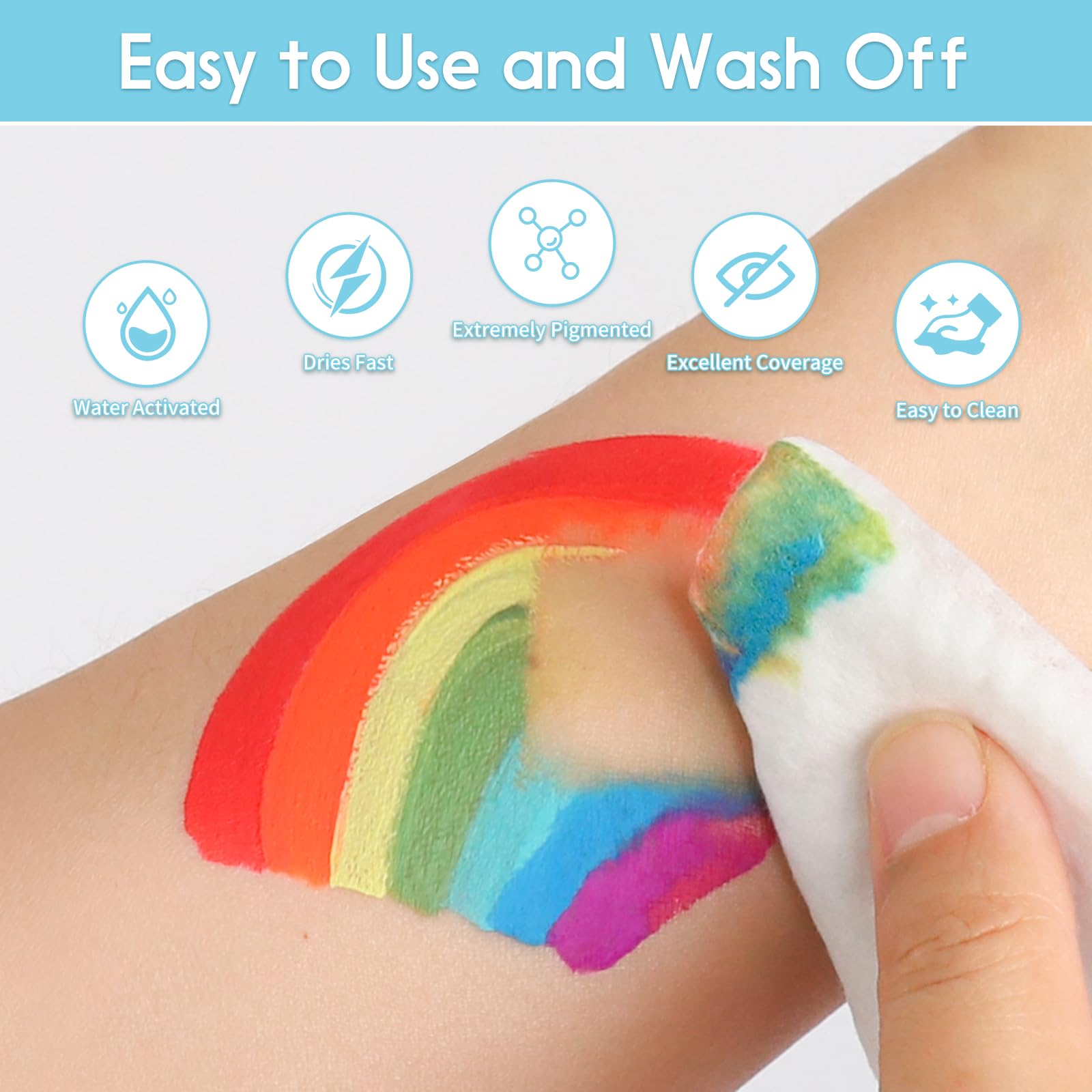 Pintada UV glow paints compact illuminates designs under blacklight for festival looks.