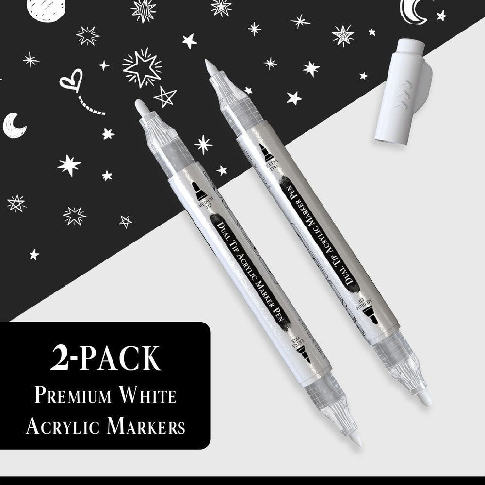 Pinturale Arts white acrylic paint pen for wood and canvas art projects