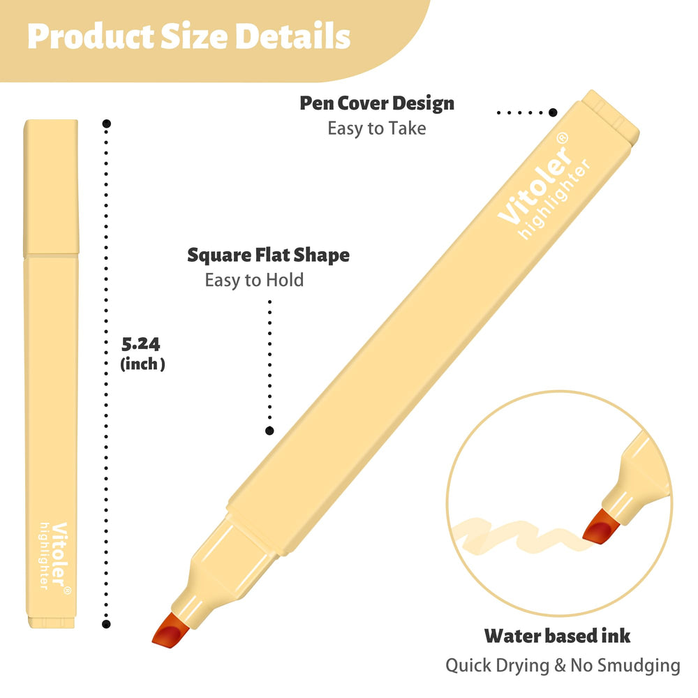 Piochoo chisel-tip highlighter for precise underlining of key points.