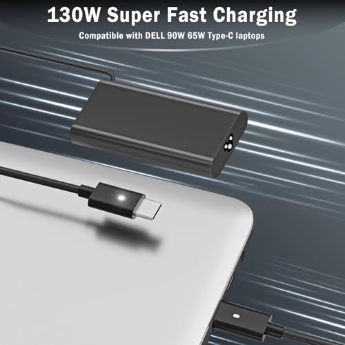 PIOEVTKA 130W USB-C charger powers Dell XPS 9500 at home