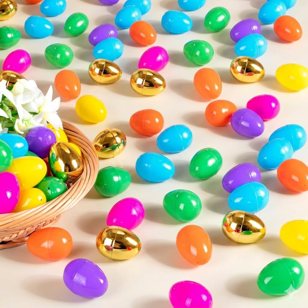 PIONJOY 2-4-inch Easter eggs with easy-open design for kids.
