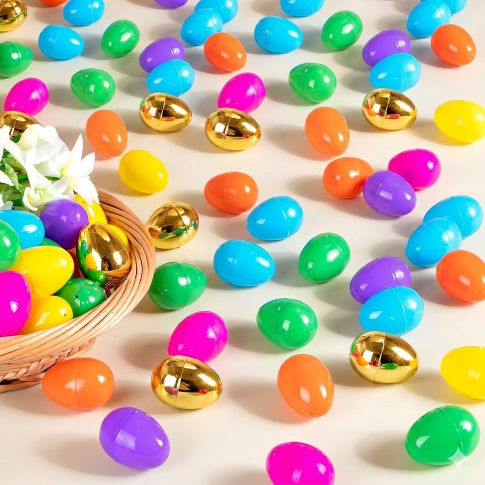 PIONJOY 2-4-inch Easter eggs with easy-open design for kids.