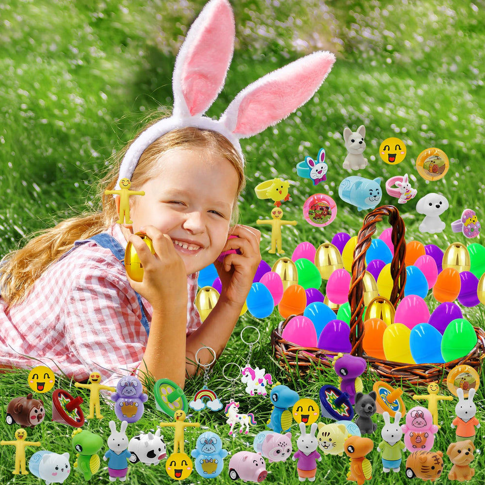 PIONJOY basket-stuffer eggs neatly fit into Easter baskets and displays.