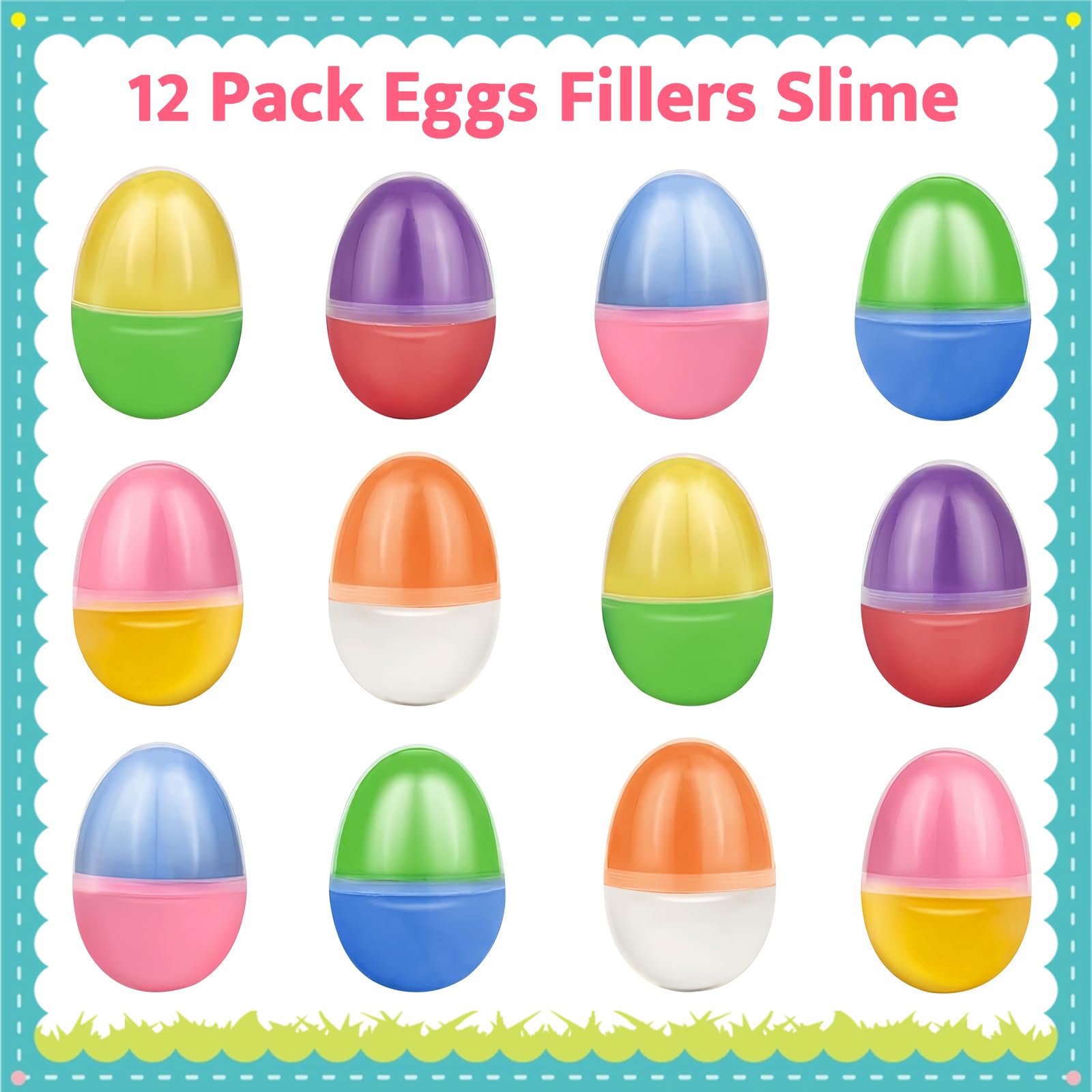 PIONJOY durable Easter slime eggs with easy-open shells for kids