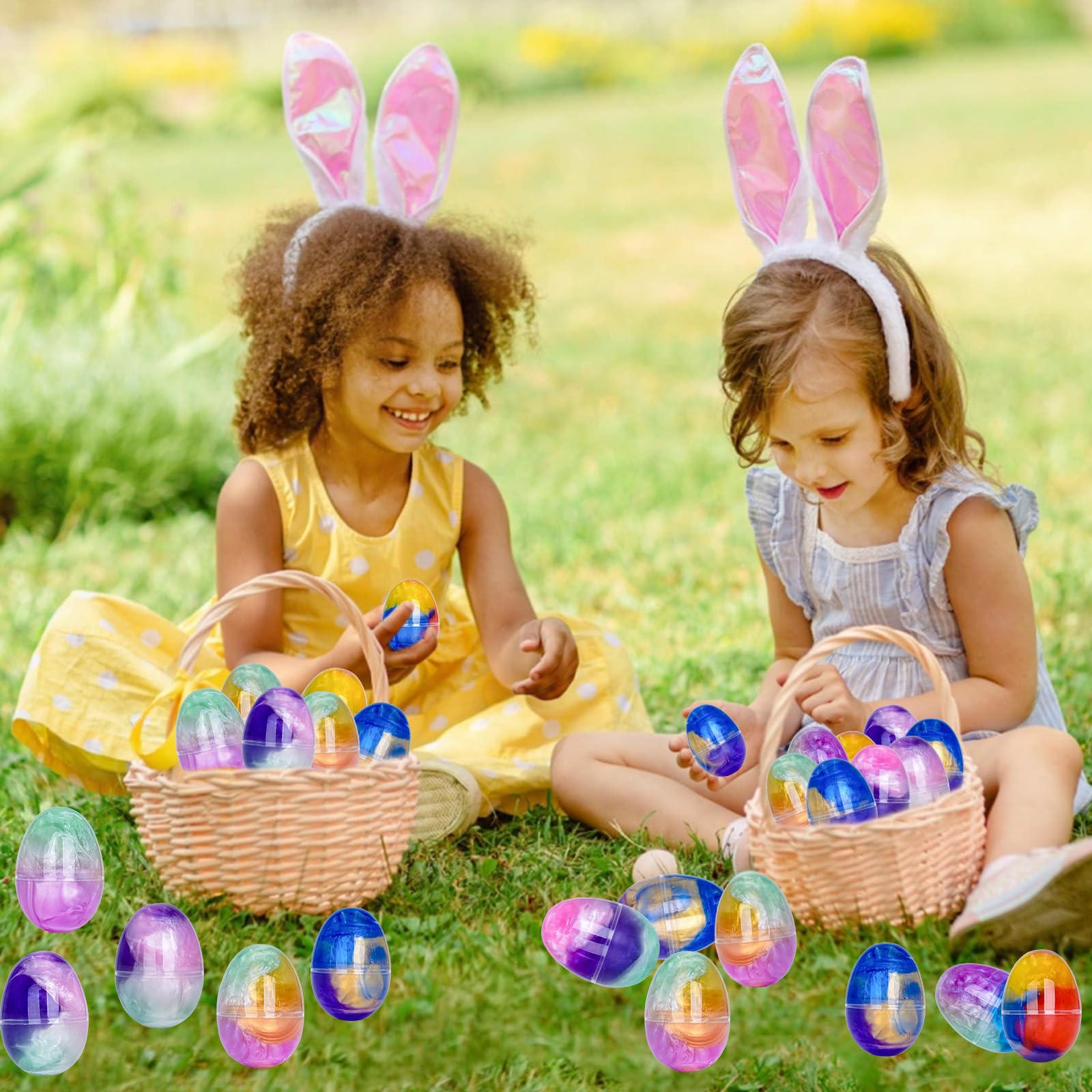 PIONJOY Durable plastic Easter egg built to withstand play