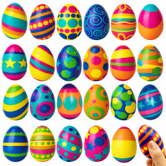 PIONJOY Easter eggs slow rising 24-pack in gift box, ready for party favors for kids