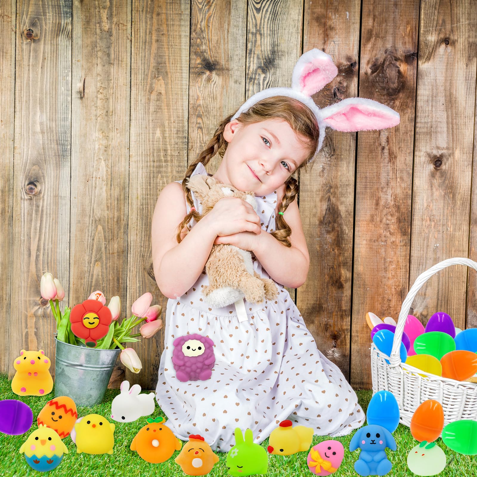 PIONJOY Durable eggs withstand drops during lively Easter activities.