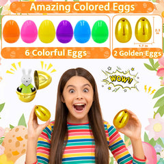 PIONJOY golden eggs reveal a shiny surprise for extra Easter excitement.