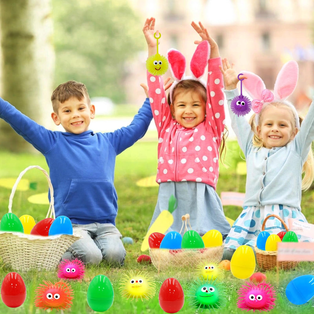 PIONJOY jumbo Easter egg LED puffer ball in purple brings colorful glow.