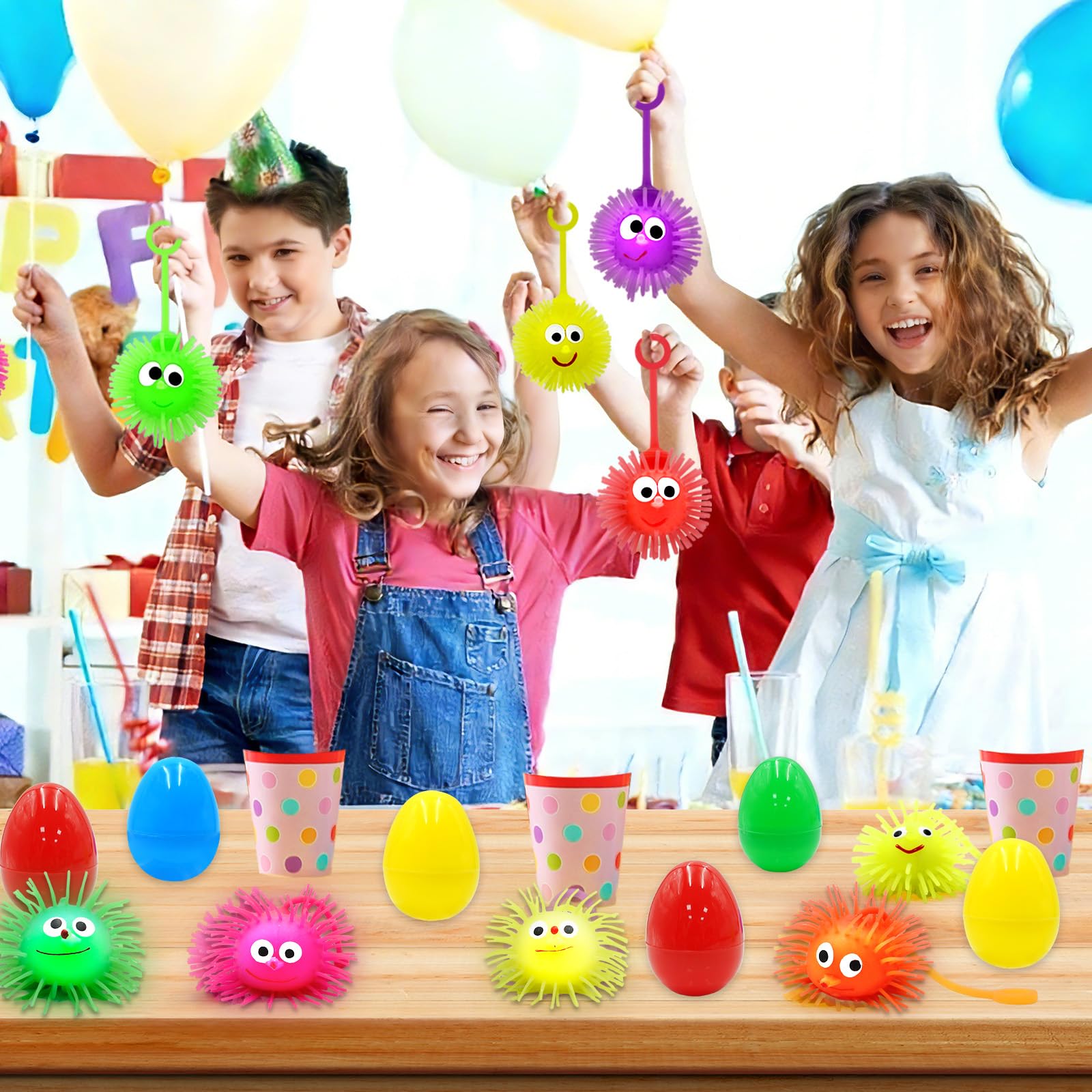 PIONJOY Kids Easter gift set with LED balls for baskets.
