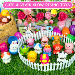 Kids playing with PIONJOY squishy toys during Easter hunt