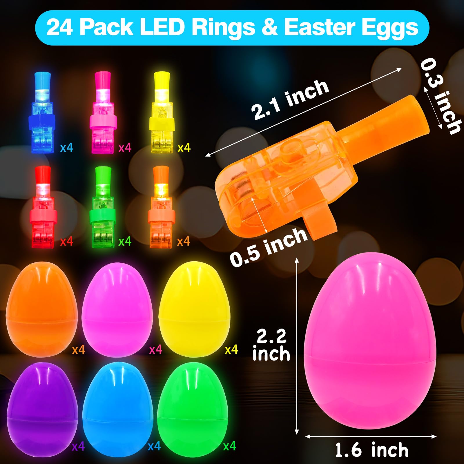 PIONJOY LED finger lights with bunny shapes for festive glow.