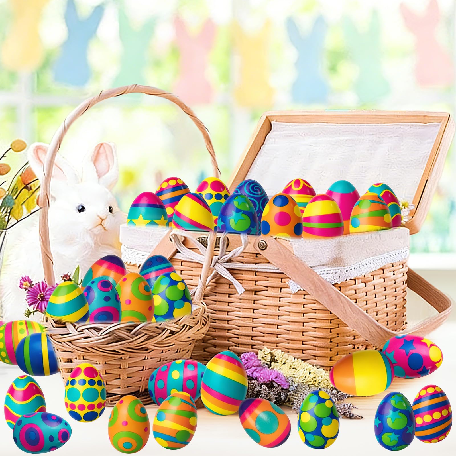 Colorful PIONJOY eggs used as party decor and keepsakes