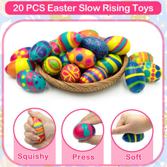 PIONJOY squishy Easter eggs in a colorful variety for bright baskets