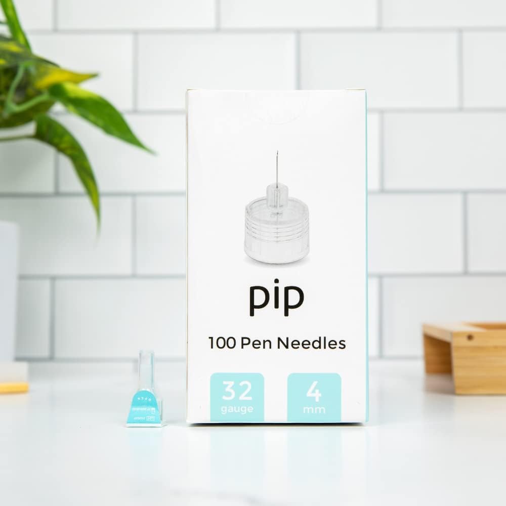 Pip needles designed for comfortable daily injections, with a fine gauge and precise length.