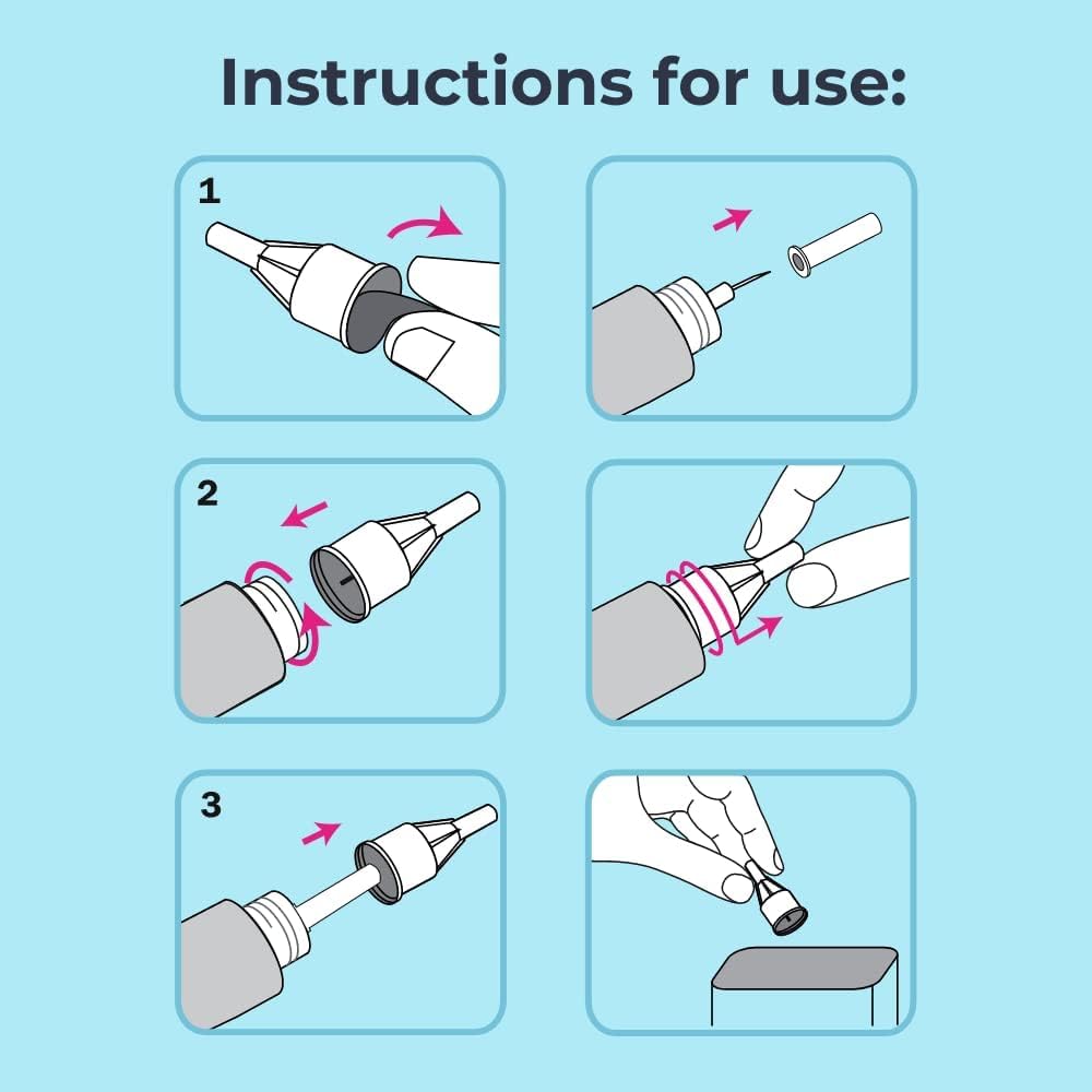 Pip EO-sterilized insulin pen needles with protective cap ensure safe handling.