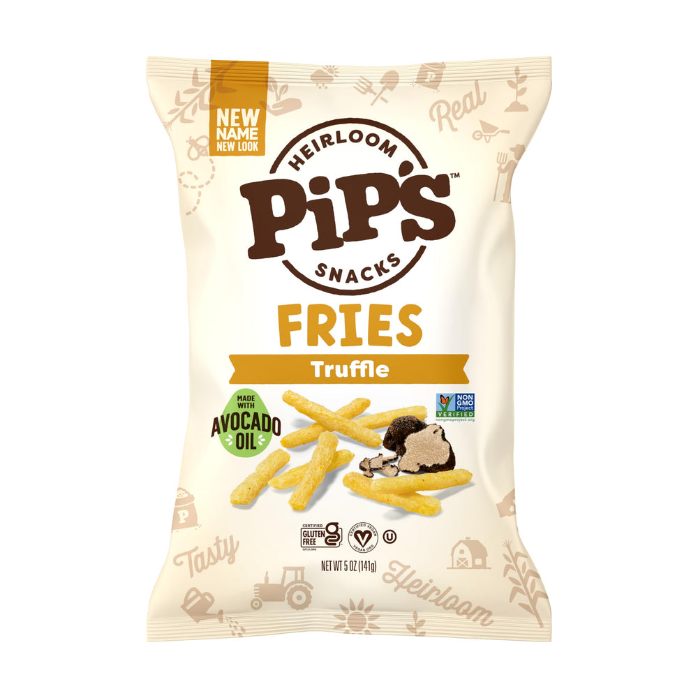 Pipcorn Fries Truffle 5oz pack — savory crunch with real black truffle.