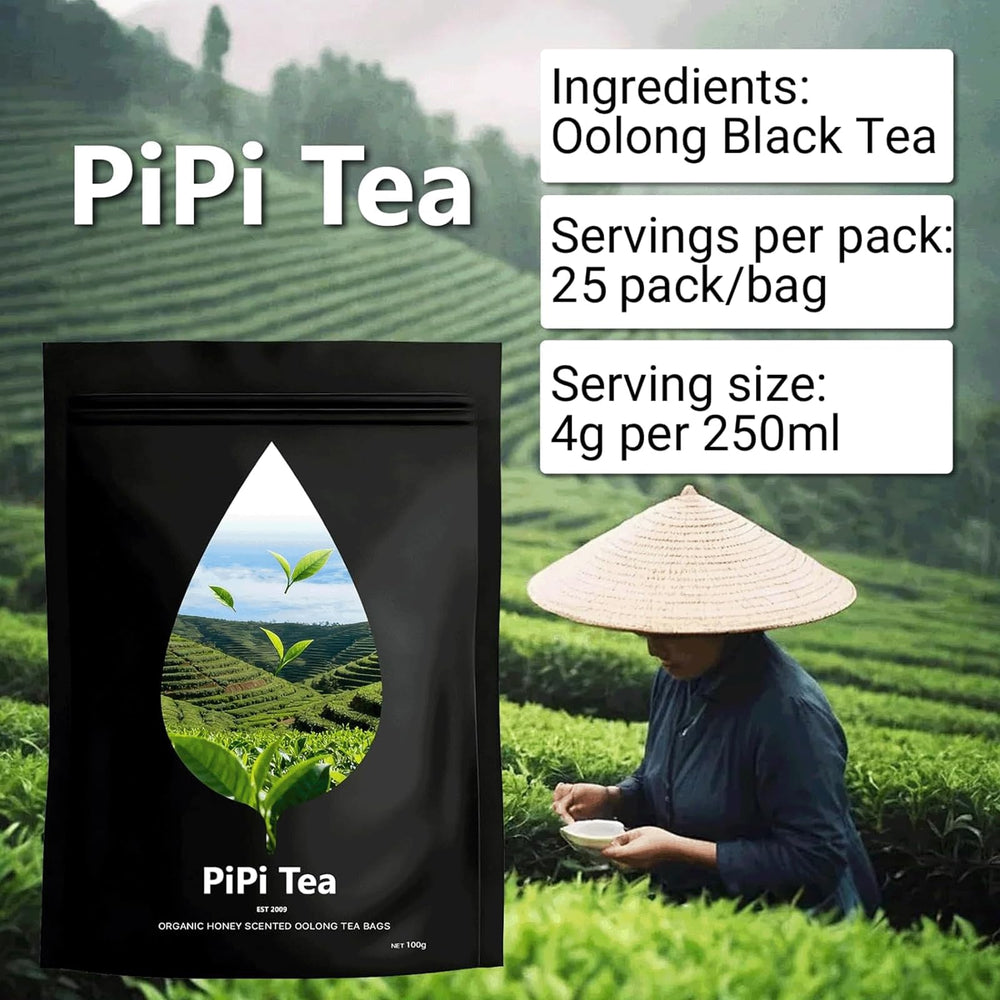 Pipi Tea Oolong brewed cup with floral honey aroma.
