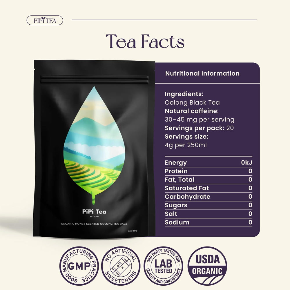 Bulk 20-bag pack enables easy daily tea rituals at home or work.
