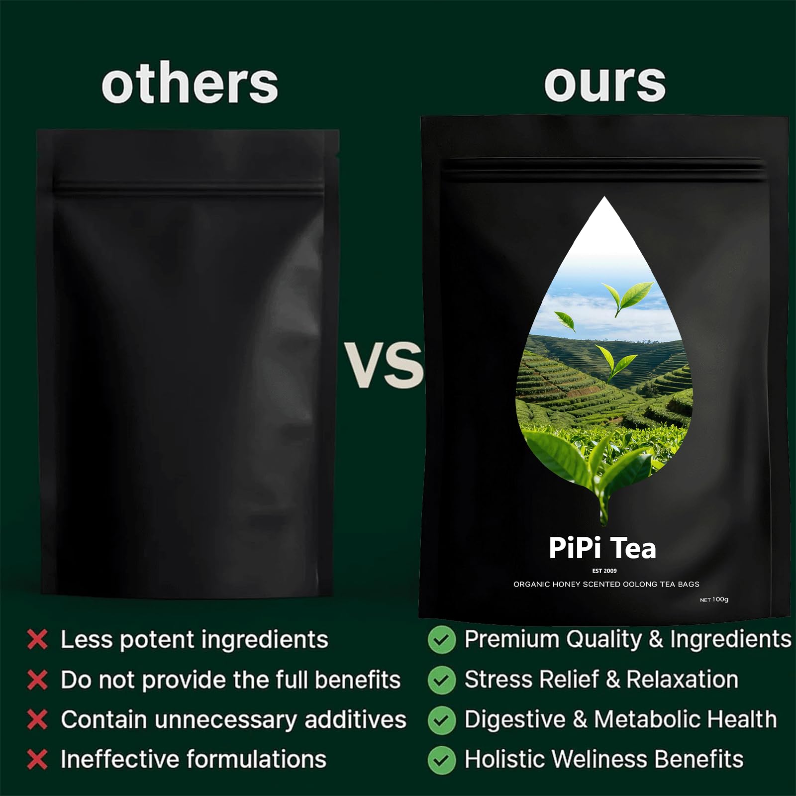 Pipi Tea Oolong iced tea in a glass, refreshing cold brew option.