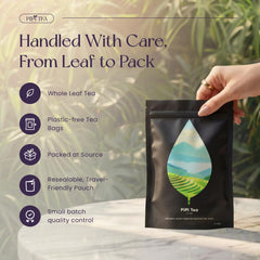 Whole-leaf oolong preserves robust aroma, delivering a richer cup.