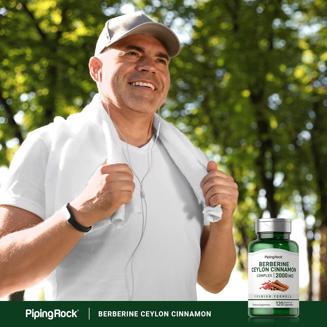 Piping Rock Berberine HCI Cinnamon Complex lab-tested seal indicates quality and reliable sourcing.