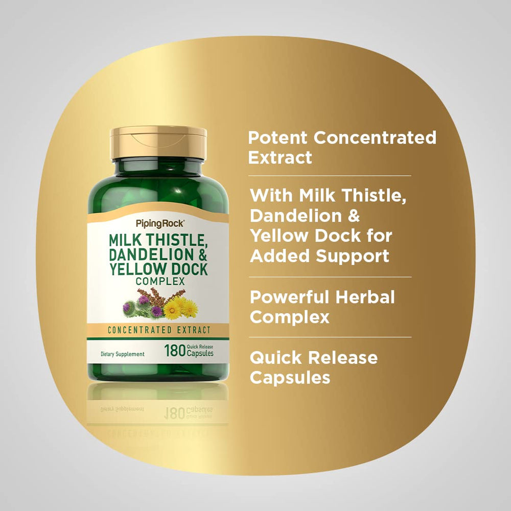 Piping Rock concentrated extract visual highlights the herbal complex