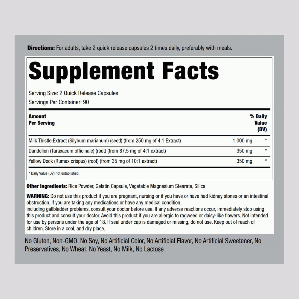 Piping Rock label shows concentrated extract and herbal blend