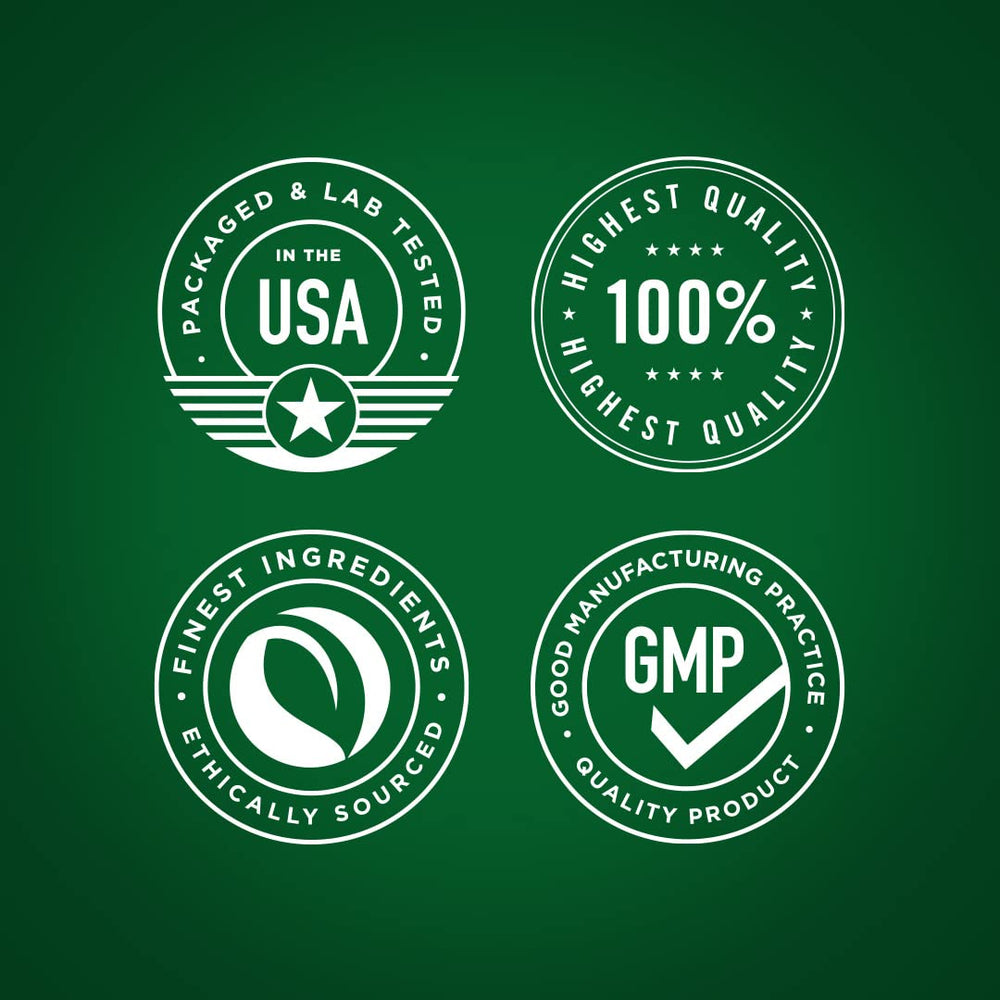 Piping Rock packaging displays non-GMO and gluten-free icons
