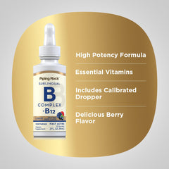 Piping Rock bottle with fresh berries highlighting berry flavor.