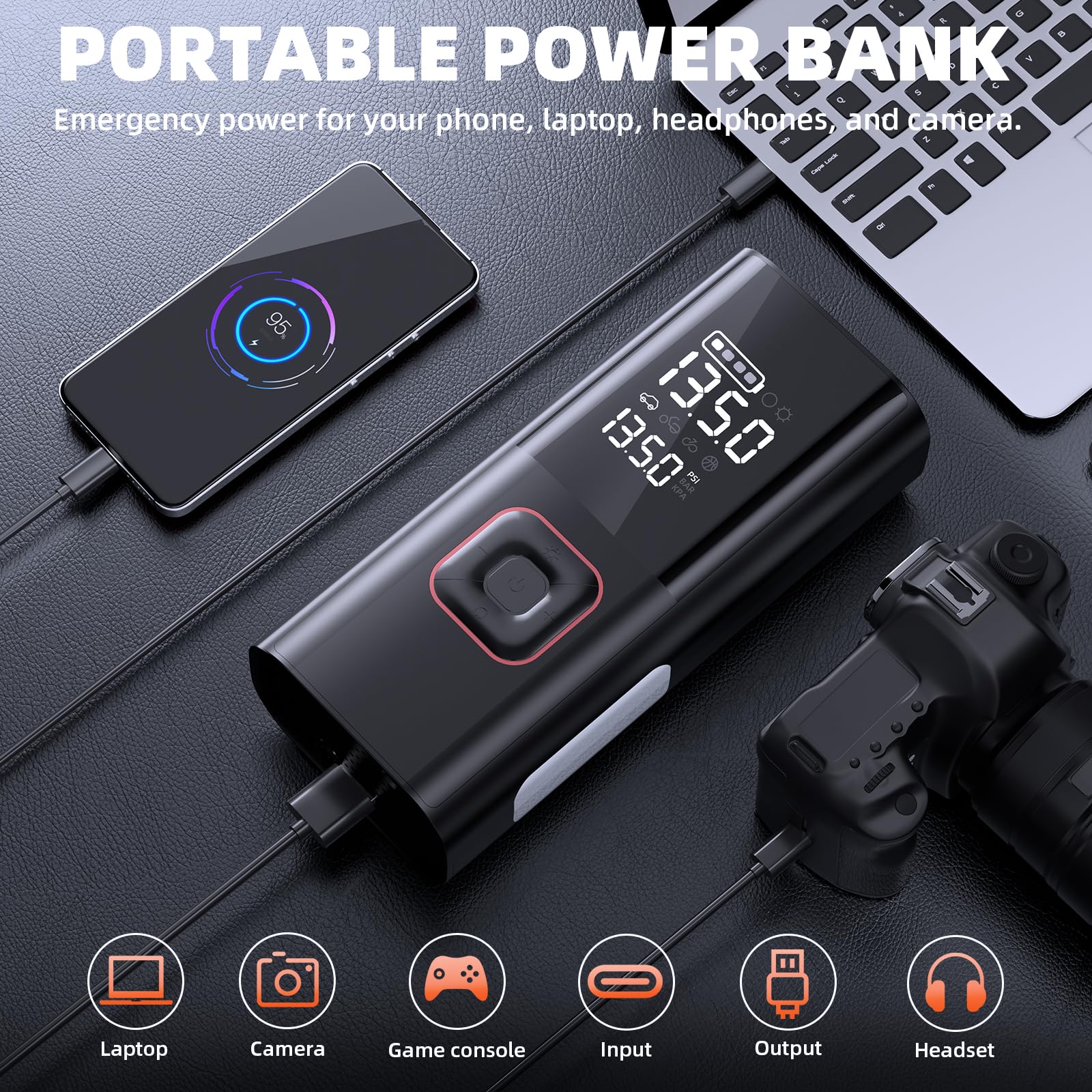 PIRAIL Jump Starter doubles as a portable power bank for devices on the road.