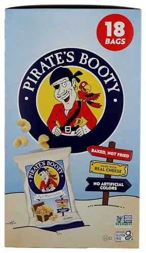 Pirate Brands aged white cheddar rice corn puffs texture close-up