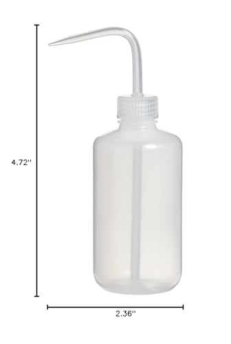 Pirate Face Tattoo ACM wash bottle with screw cap keeps solutions secure and spill-free.