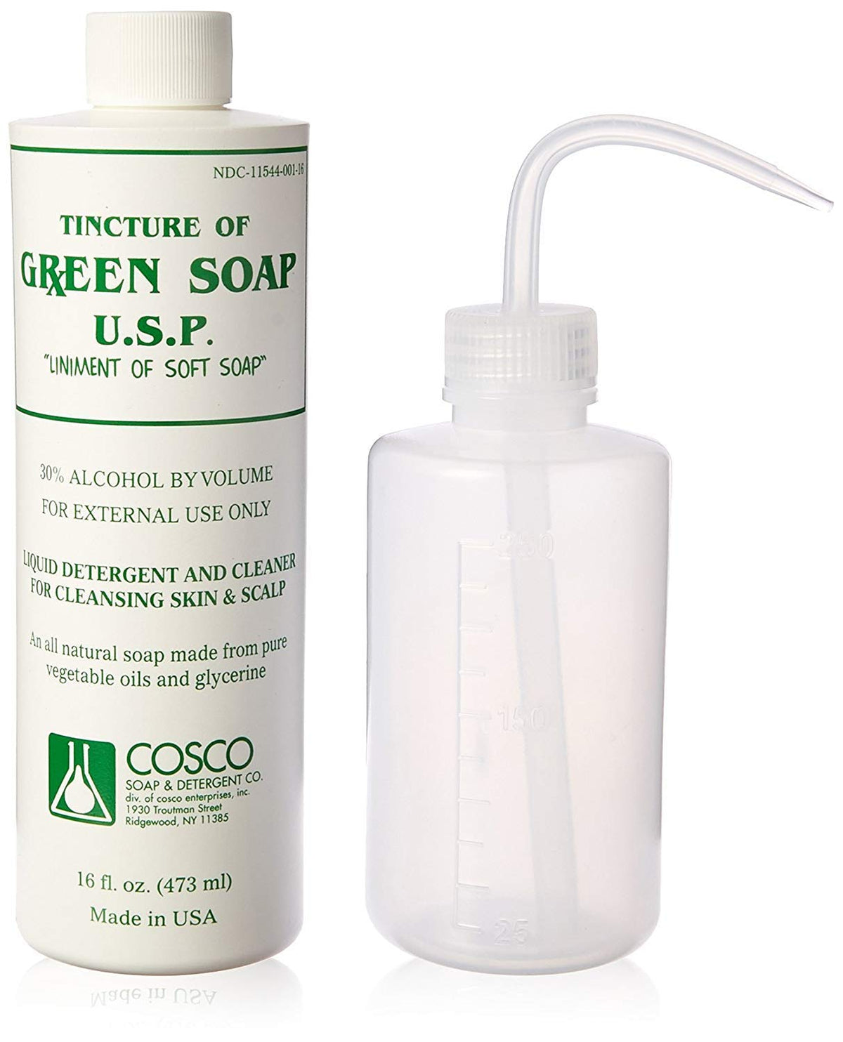 Pirate Face Tattoo Cosco Green Soap 16oz bottle for gentle skin prep before tattooing.