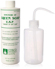 Pirate Face Tattoo Cosco Green Soap 16oz bottle for gentle skin prep before tattooing.