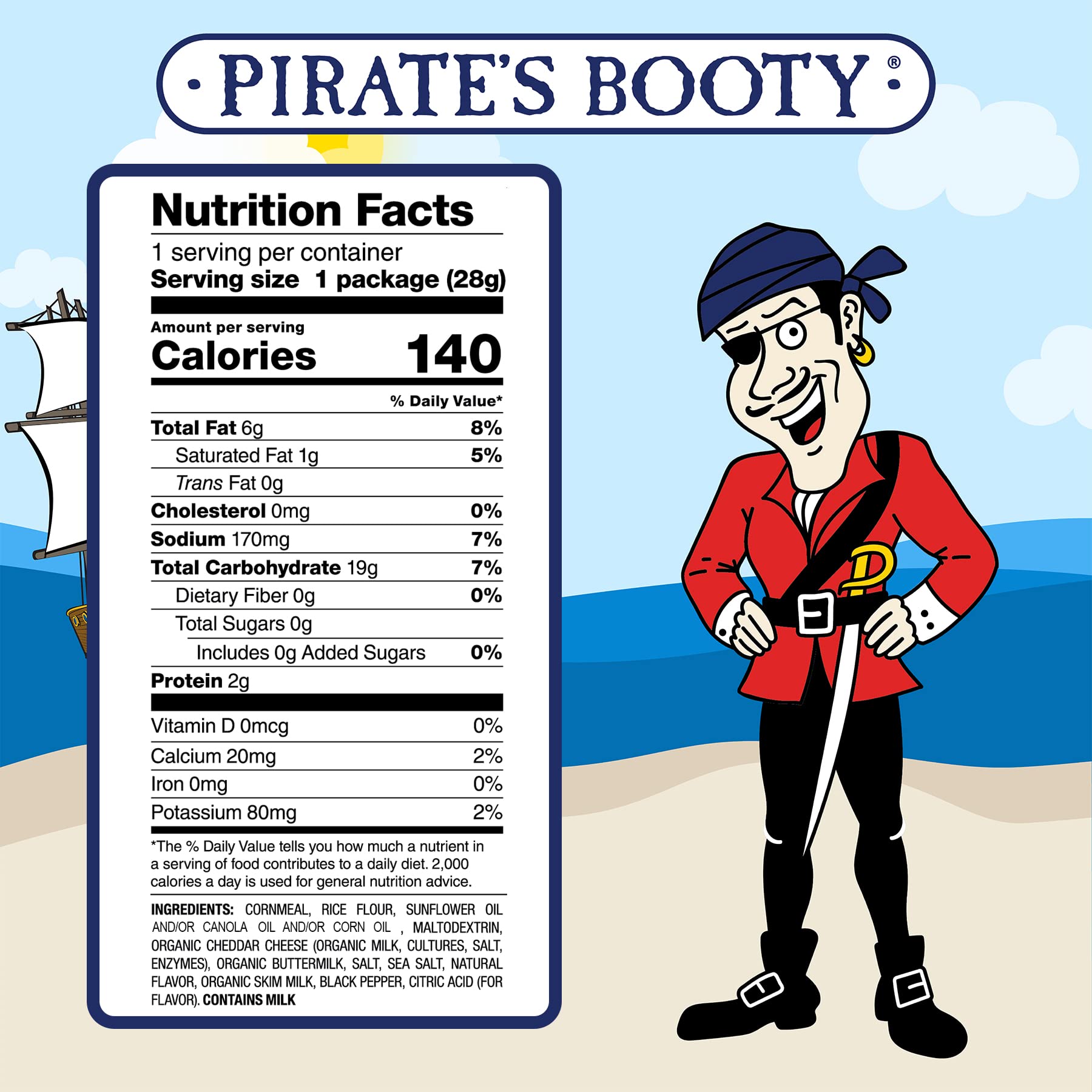Pirate's Booty gluten-free snacks appeal to families seeking no artificial colors.