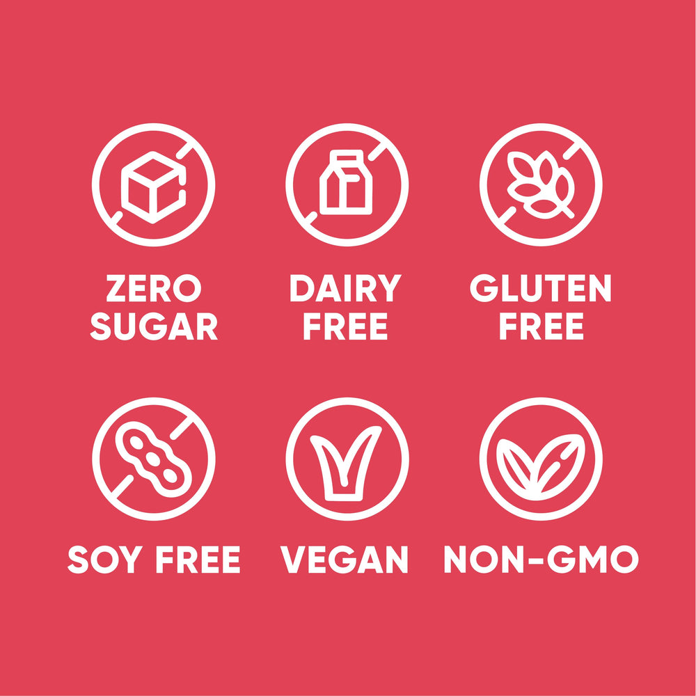 Pirq ingredients list close-up showing 25 superfoods and allergen-free formula.