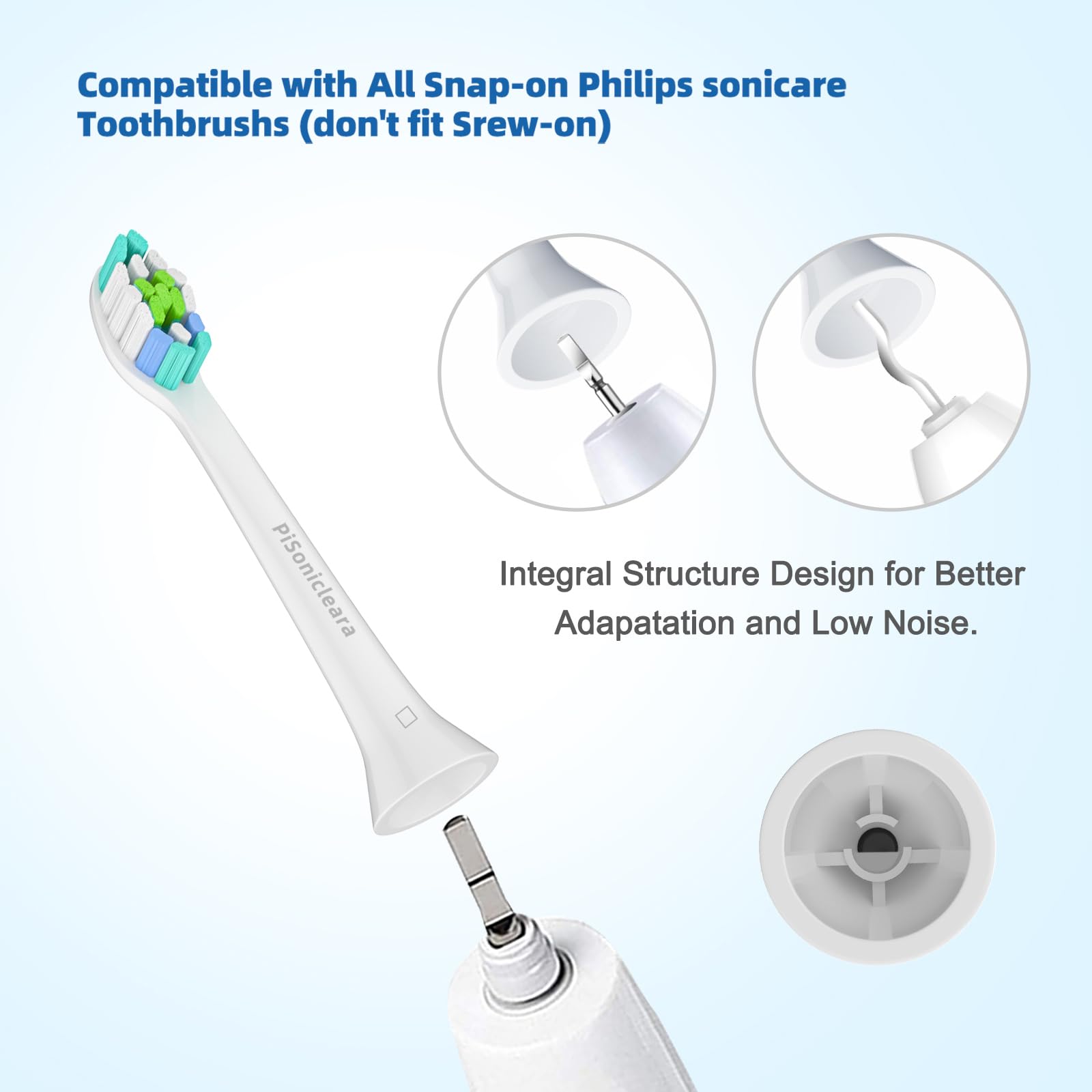 Pisonicleara snap-on compatibility with Philips Sonicare models