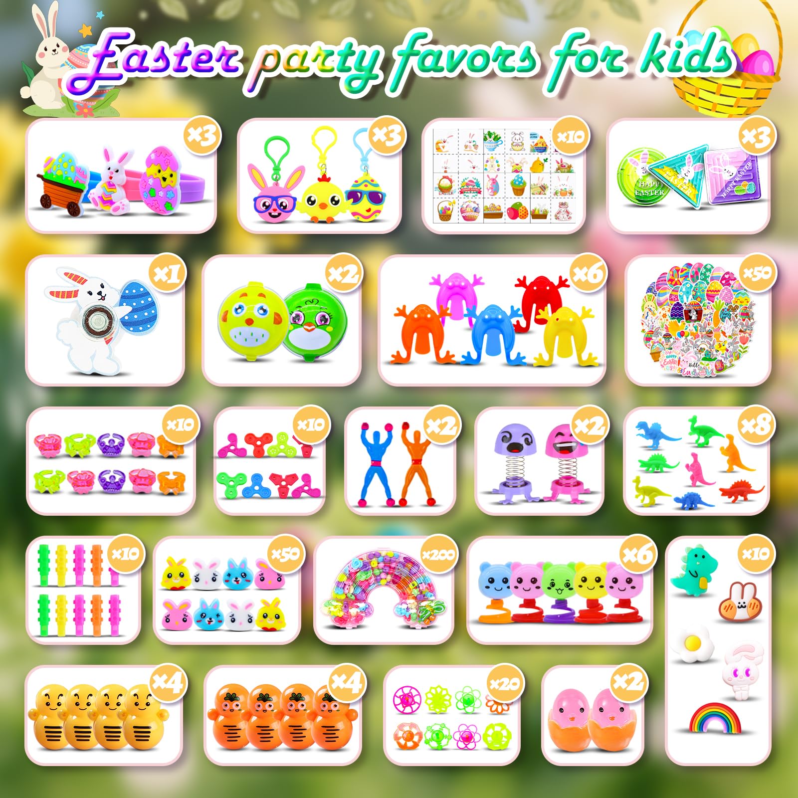 Pistroy Easter-themed mini pop keychains add playful rewards.