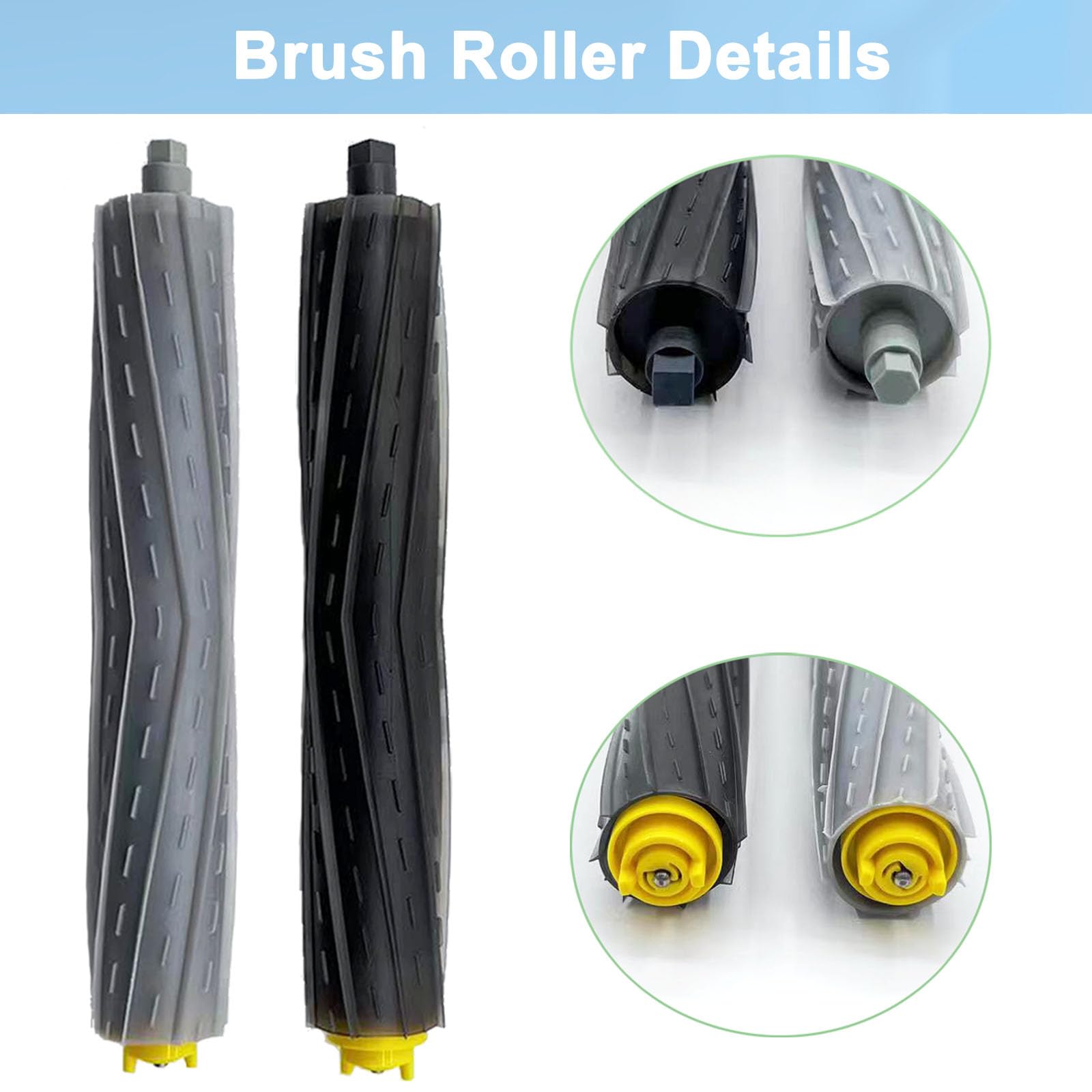 Pivxsnkew Roomba side brushes sweep along edges smoothly.