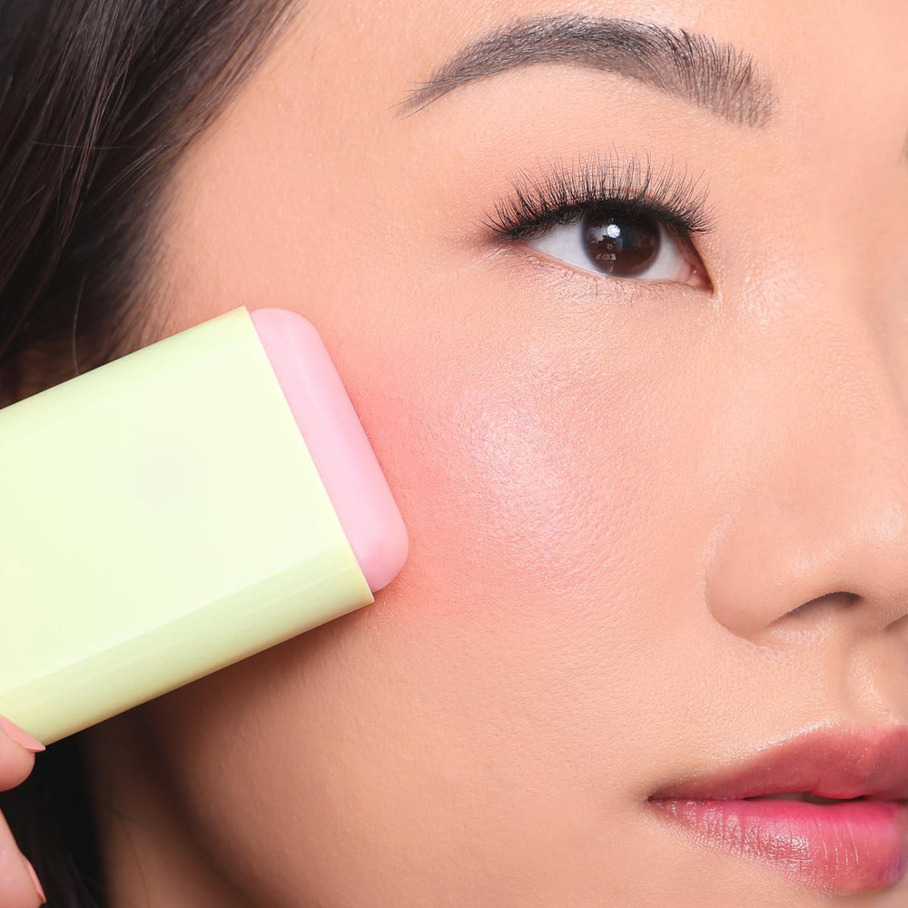Pixi On-the-Glow Blush Stick Cheektone twist-up offers smooth glide for quick application.